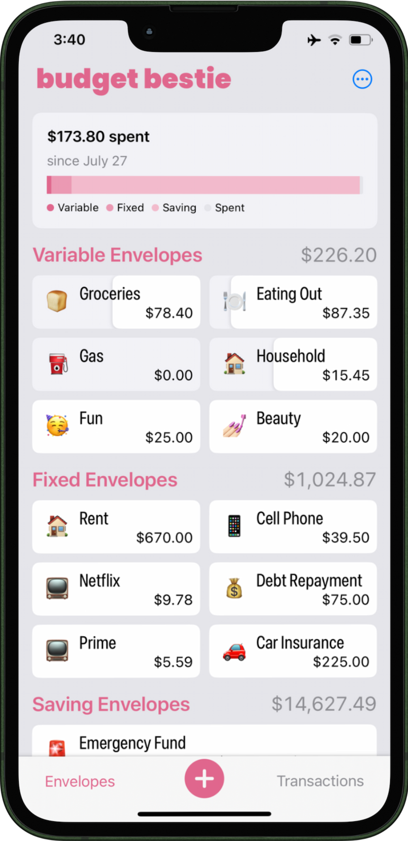 Budget Bestie App